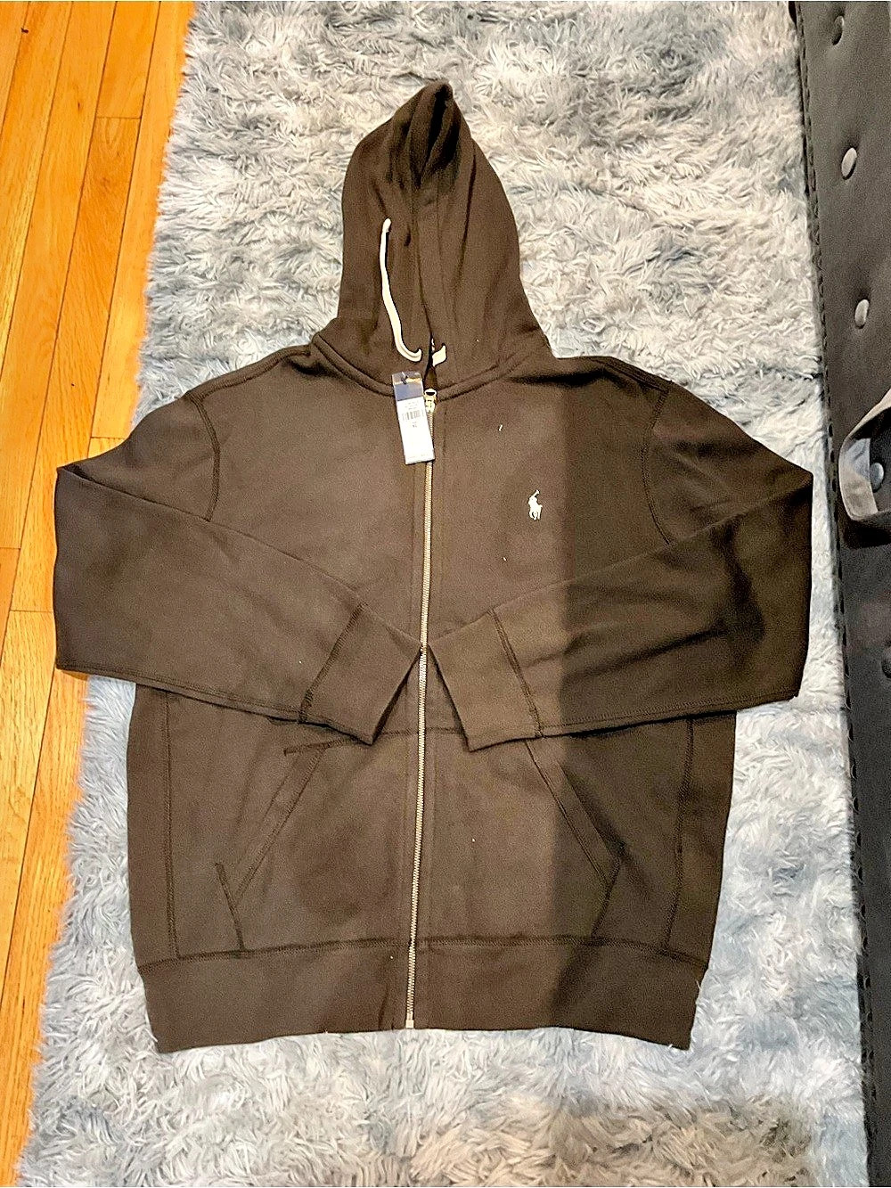 Polo Ralph Lauren Classic Fleece Full-Zip Hoodie Brown XL